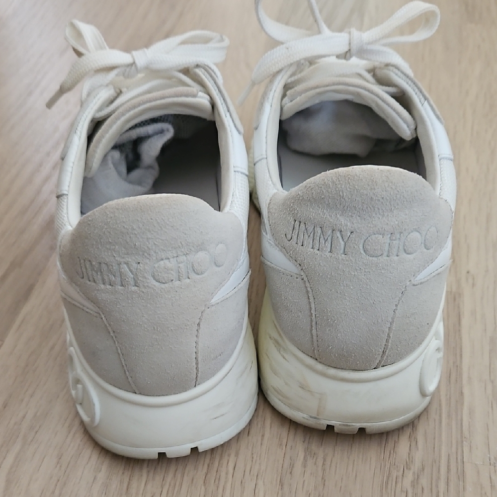 Jimmy Choo White Women's Sneakers Size 41 - Picture 4 of 7